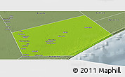 Physical Panoramic Map of Jilib, semi-desaturated