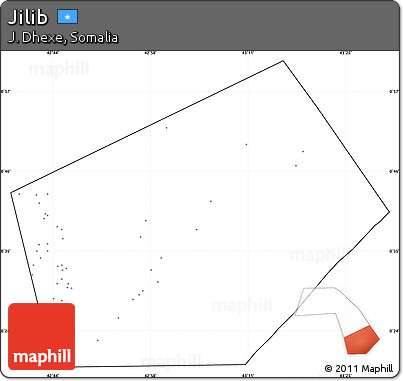Blank Simple Map of Jilib, cropped outside, no labels