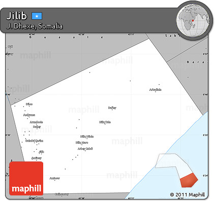 Gray Simple Map of Jilib