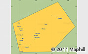 Savanna Style Simple Map of Jilib, cropped outside