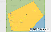 Savanna Style Simple Map of Jilib, single color outside