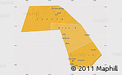 Political Shades Map of J. Dhexe, cropped outside