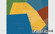 Political Shades Map of J. Dhexe, darken