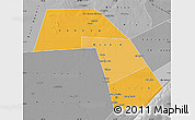 Political Shades Map of J. Dhexe, desaturated