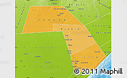 Political Shades Map of J. Dhexe, physical outside