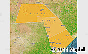 Political Shades Map of J. Dhexe, satellite outside