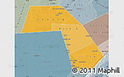 Political Shades Map of J. Dhexe, semi-desaturated