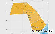 Political Shades Map of J. Dhexe, single color outside