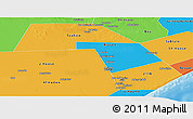 Political Panoramic Map of J. Dhexe