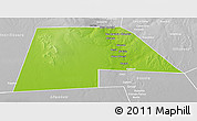 Physical 3D Map of Saakow, lighten, desaturated