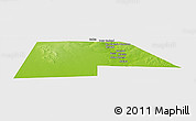 Physical Panoramic Map of Saakow, single color outside