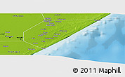Physical Panoramic Map of Jamaame
