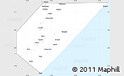 Silver Style Simple Map of Jamaame
