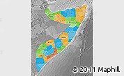 Political Map of Somalia, desaturated