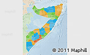 Political Map of Somalia, lighten