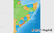 Political Map of Somalia, political shades outside