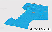 Political 3D Map of Gaalkacayo, cropped outside