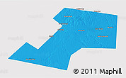 Political 3D Map of Gaalkacayo, single color outside