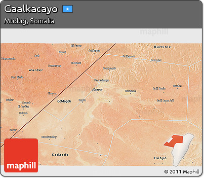 Satellite 3D Map of Gaalkacayo