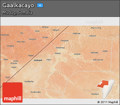 Satellite 3D Map of Gaalkacayo