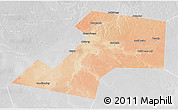 Satellite 3D Map of Gaalkacayo, lighten, desaturated