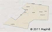 Shaded Relief 3D Map of Gaalkacayo, lighten, semi-desaturated