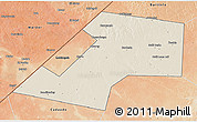 Shaded Relief 3D Map of Gaalkacayo, satellite outside