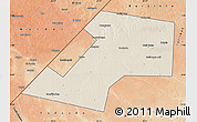 Shaded Relief Map of Gaalkacayo, satellite outside
