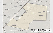 Shaded Relief Map of Gaalkacayo, semi-desaturated