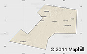 Shaded Relief Map of Gaalkacayo, single color outside