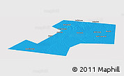 Political Panoramic Map of Gaalkacayo, cropped outside