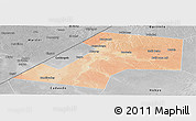 Satellite Panoramic Map of Gaalkacayo, desaturated