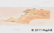 Satellite Panoramic Map of Gaalkacayo, lighten