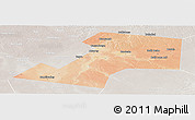 Satellite Panoramic Map of Gaalkacayo, lighten, semi-desaturated