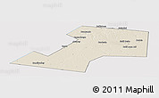 Shaded Relief Panoramic Map of Gaalkacayo, cropped outside