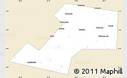 Classic Style Simple Map of Gaalkacayo, single color outside