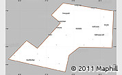 Gray Simple Map of Gaalkacayo, cropped outside