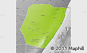 Physical Map of Hobyo, desaturated