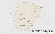 Shaded Relief Map of Hobyo, cropped outside