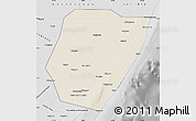 Shaded Relief Map of Hobyo, desaturated