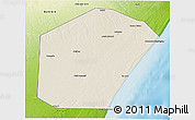 Shaded Relief 3D Map of Jariiban, physical outside