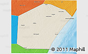 Shaded Relief 3D Map of Jariiban, political outside