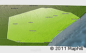 Physical Panoramic Map of Jariiban, darken