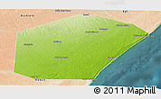 Physical Panoramic Map of Jariiban, satellite outside