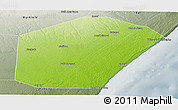 Physical Panoramic Map of Jariiban, semi-desaturated