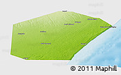 Physical Panoramic Map of Jariiban, single color outside