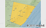 Savanna Style 3D Map of Xarardheere (Harardere)
