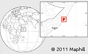 Blank Location Map of Xarardheere (Harardere)