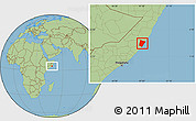 Savanna Style Location Map of Xarardheere (Harardere)