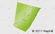Physical Map of Xarardheere (Harardere), cropped outside